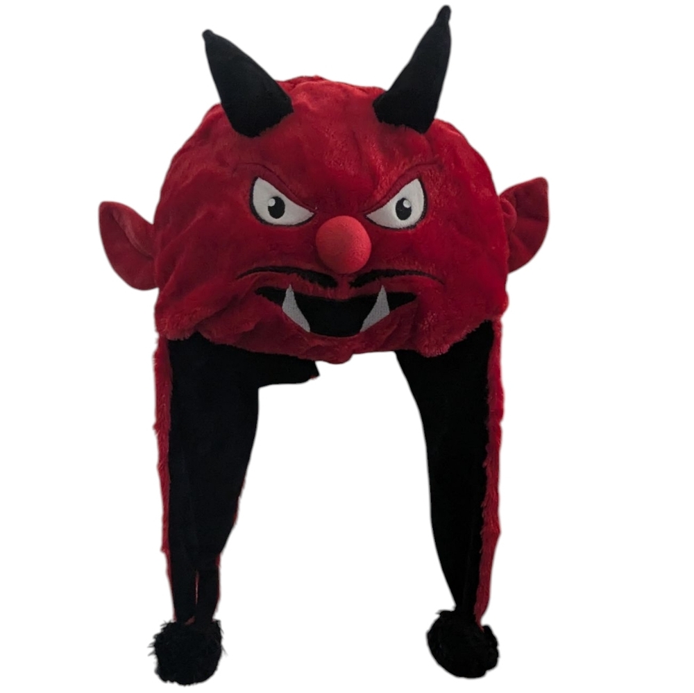 Adult Red Devil Plush Hat